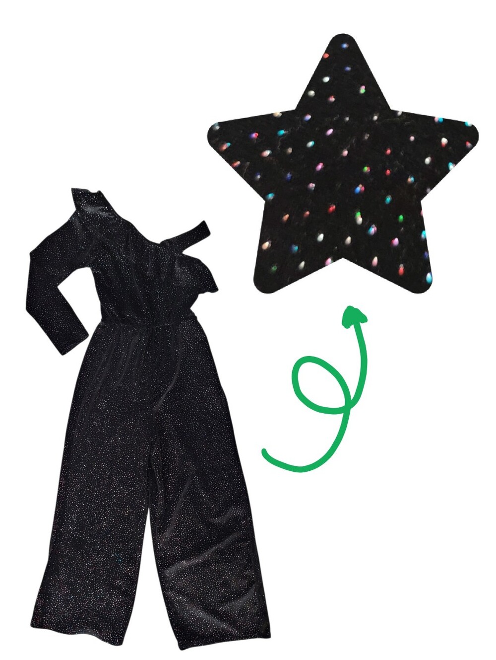 Zara Girls 7 Velvet Rainbow Sparkle Ruffle Party Jumpsuit Holiday One Piece